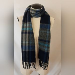Vistula Men's Blue and Gray Wool Scarf